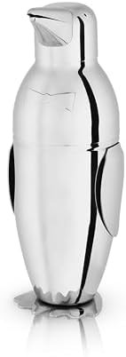 Penguin shaped stainless steel cobbler shaker