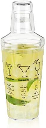 Maraca cocktail shaker with built in recipes