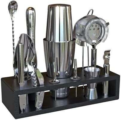 Laser Engraved Stainless Steel Boston Bartender Kit