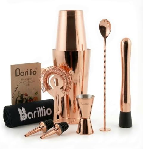 Rose gold weighted stainless steel shaker set