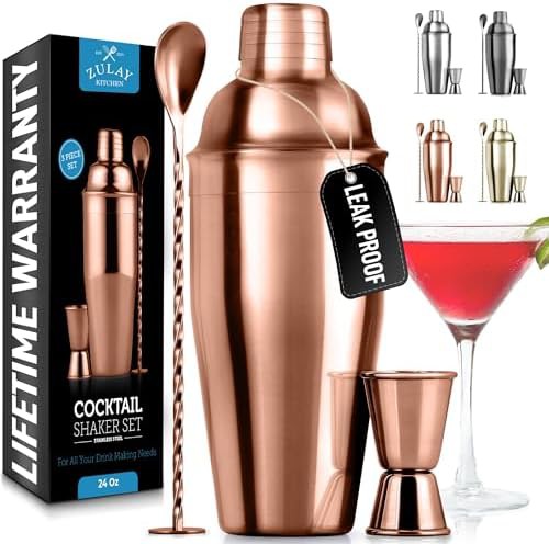 Professional Stainless Steel Shaker with Muddler Spoon