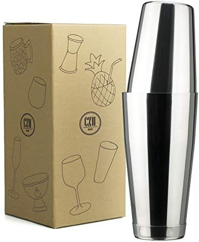 Two piece gloss finish boston shaker set