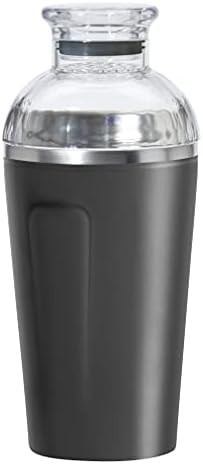 Black vacuum insulated stainless steel cocktail shaker