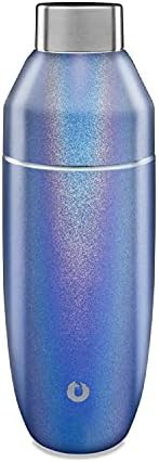 Blue vacuum insulated stainless cocktail shaker