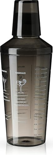 Smoke tinted plastic shaker with measurements