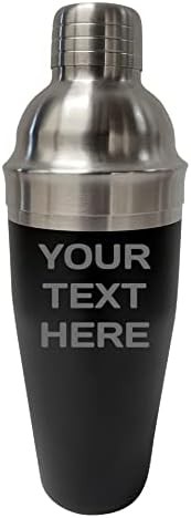 Black Matte Personalized Stainless Steel Shaker