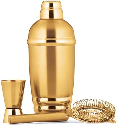 Gold Tuscany Classics Shaker and Strainer Set