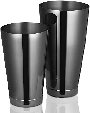 Weighted Gunmetal Black Boston Shaker Tin