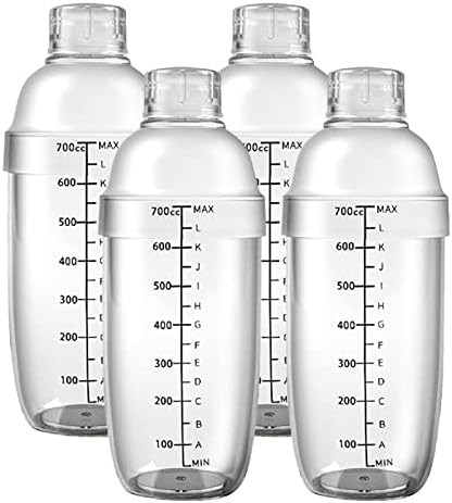 Four pack twenty four ounce plastic drink mixers