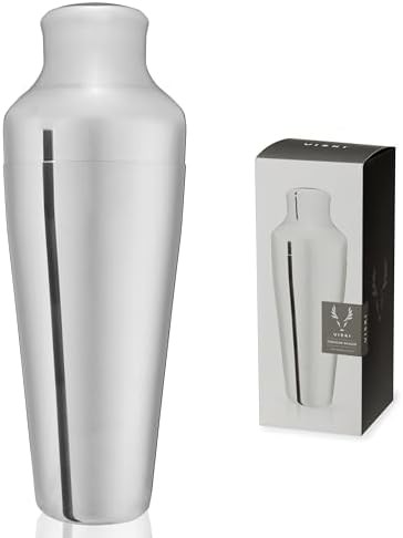 Parisian contoured high shine silver shaker
