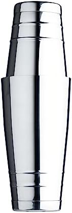Weighted Boston shaker with embossed ribs