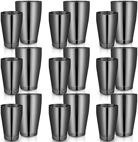 Black Stainless Steel Boston Shaker Set