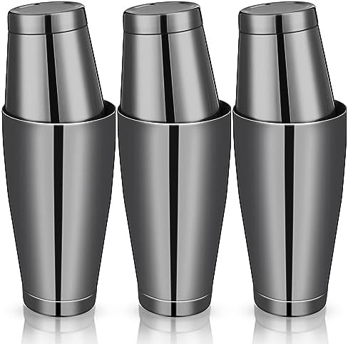 Black Boston cocktail shaker 18 oz
