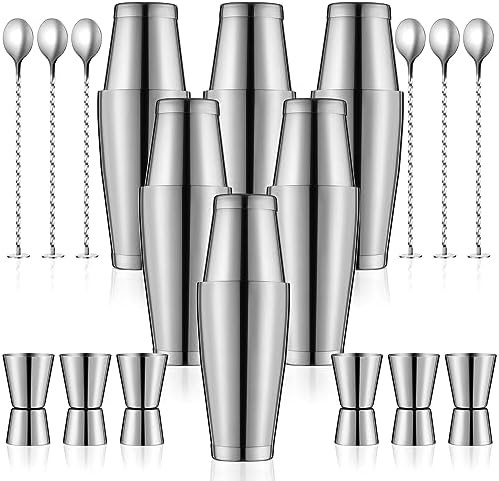 Bulk stainless shaker set with jiggers