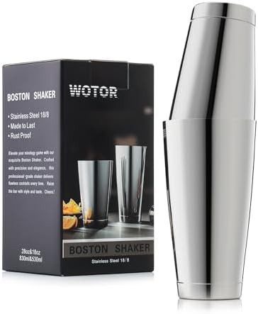 Weighted stainless steel Boston shaker set