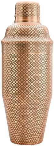 Antique copper diamond lattice Japanese shaker