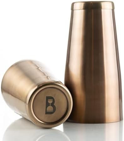 Two Piece Antique Brass Weighted Shaker