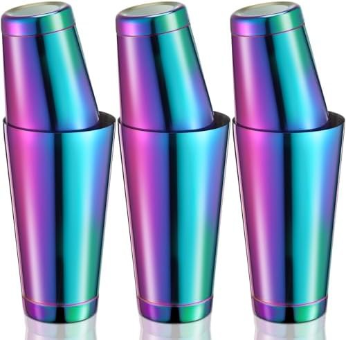 Colorful Boston cocktail shaker 18 oz