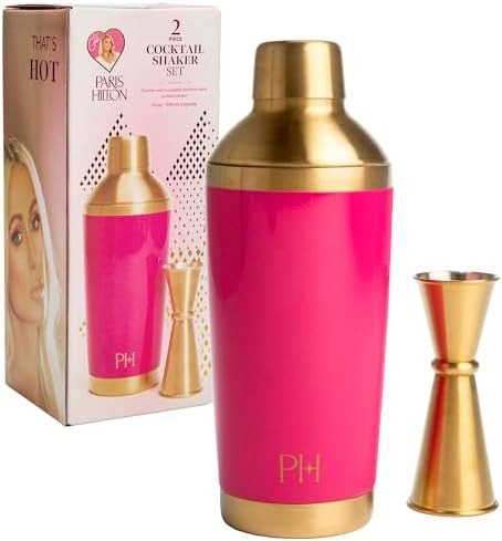 Insulated pink and gold shaker 20 oz