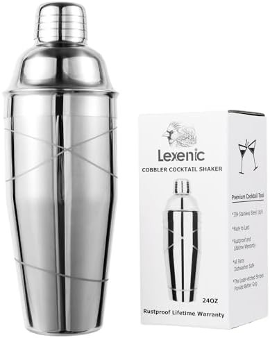 Striped Design Stainless Steel Martini Shaker