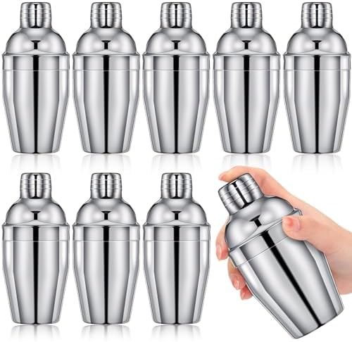 Silver 9 pcs bar cocktail shaker set