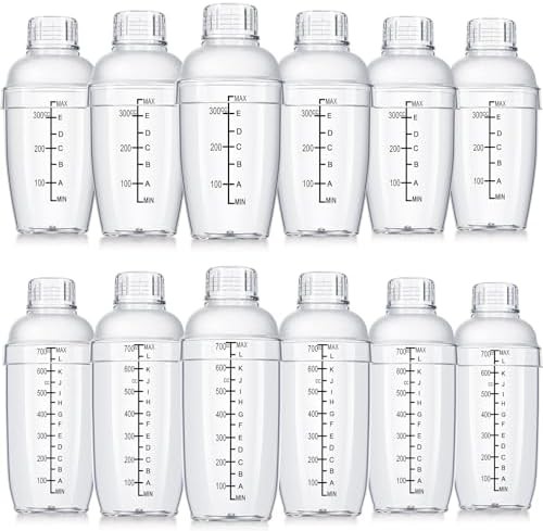 Twelve Piece Multi Size Plastic Shaker Set