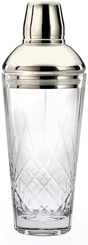 Three Piece Glass Shaker with Strainer