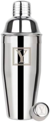 Monogrammed Etched Stainless Steel Bar Shaker