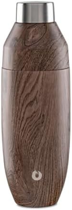 Dark walnut finish cobbler cocktail shaker