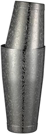 Gunmetal black stainless steel Boston cocktail shaker set