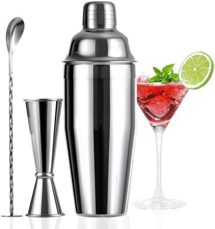 Stainless shaker with internal measurement scale