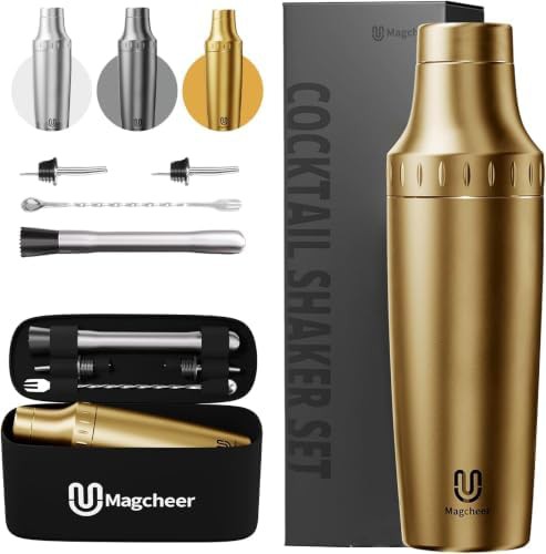 Gold vacuum insulated hybrid cocktail shaker