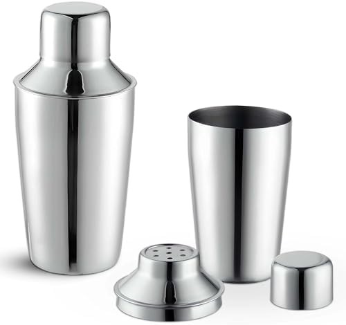 Eight ounce stainless steel cobbler shaker