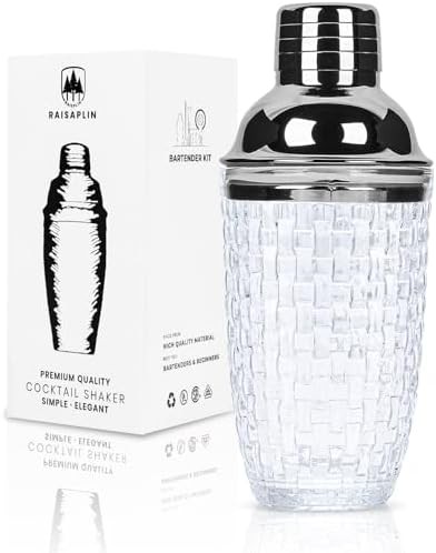 Clear glass martini and margarita mixer 13oz