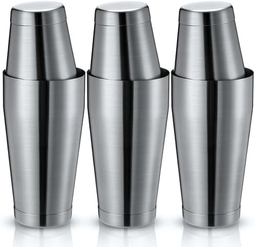 Sanding silver Boston cocktail shaker 18 oz
