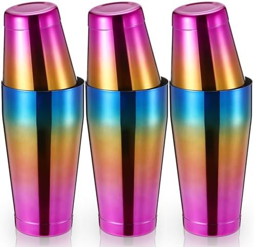 Gradient color Boston cocktail shaker 18 oz