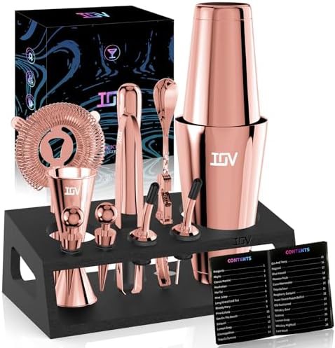 Rose Gold Boston Shaker 12-Piece Set