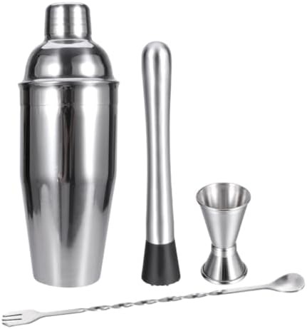 Stainless steel cobbler shaker and muddler kit