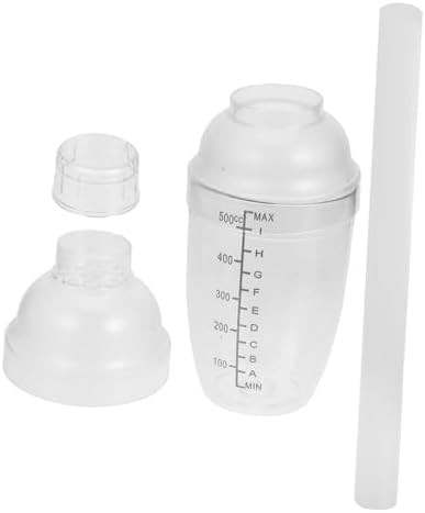 Plastic 500ml mixing shaker with muddler