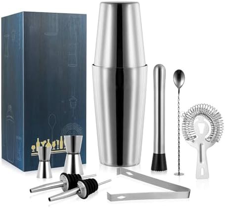 Nine piece entry level Boston shaker set