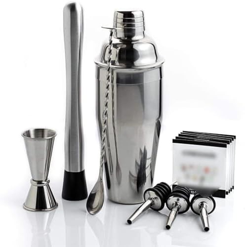 Seven piece 750ml cocktail shaker