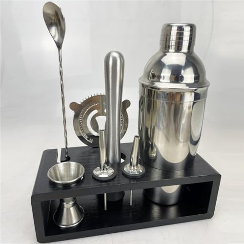 Eight Piece 750ml Stainless Steel Shaker Set