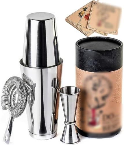 Boston Shaker Five Piece Set in Cylinder Box