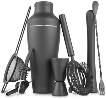 Matte Black Eight Piece French Shaker Set