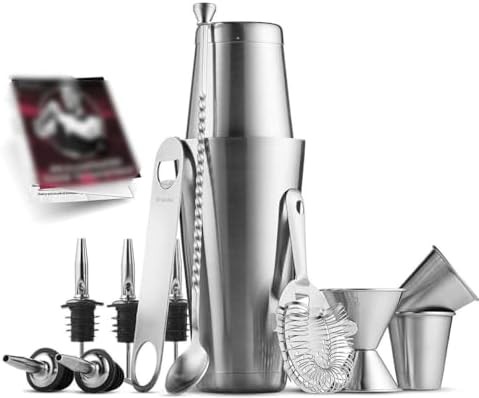 Fifteen piece Boston milk tea shaker