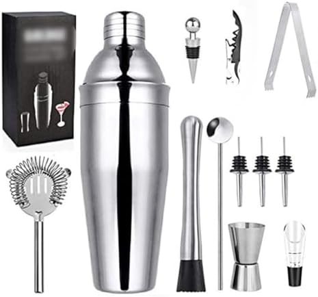 Twelve piece red wine cocktail shaker