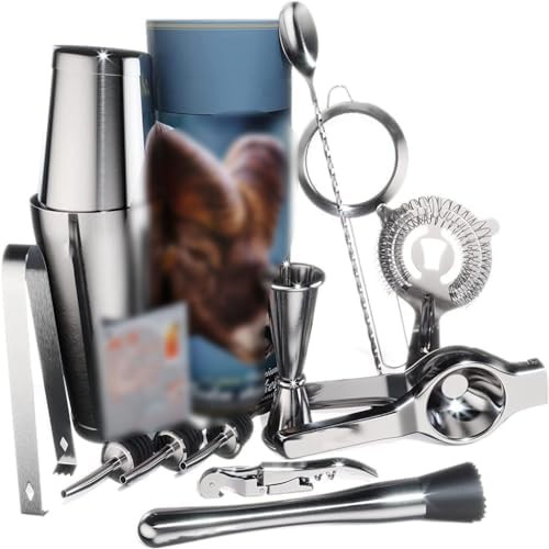 Boston shaker set in cylinder gift box