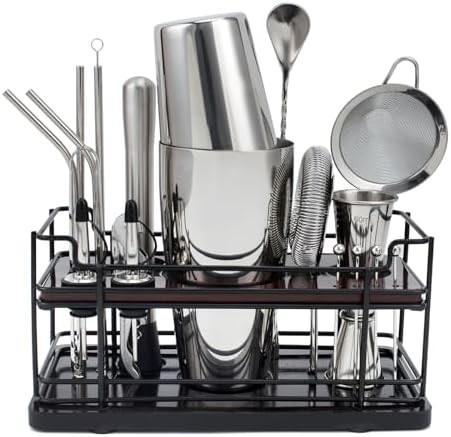 Boston shaker set with storage stand