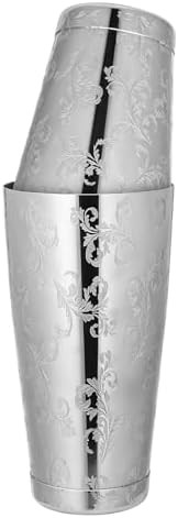 Etched Pattern Stainless Steel Boston Shaker Tin