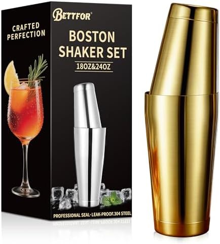 Gold stainless steel leak proof shaker